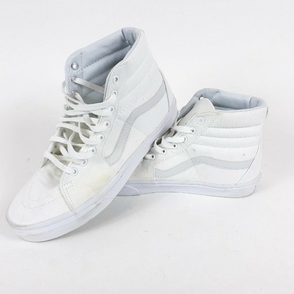white canvas sk8 hi